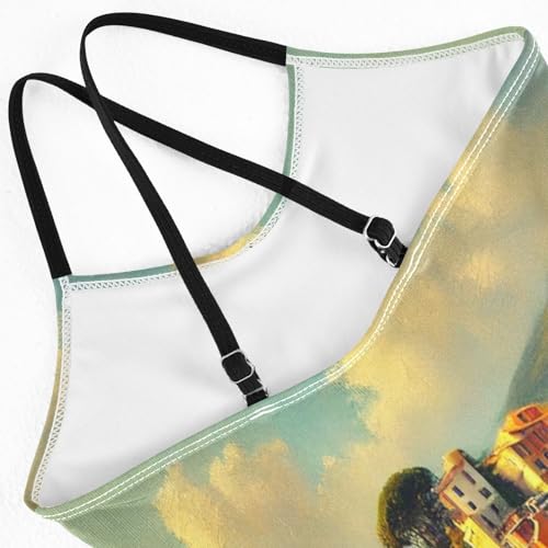 Seaside Town Blue Bathing Suits for Girls Swimsuit Summer Beach Swimwear One Piece Swimsuits4