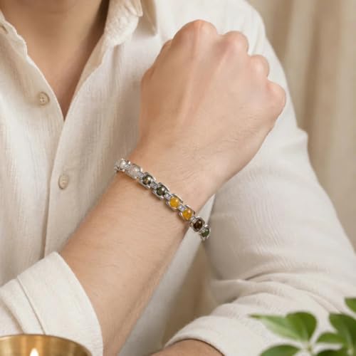 Image of Natural Rudraksha Beaded Bracelet for Men & Women | Spiritual Prosperity & Positive Energy Accessory