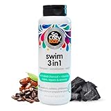 SoCozy Kids Swim 3-in-1 Shampoo, Conditioner & Body Wash - 3-in-1 Combo Pool Shampoo & Conditioner for Swimmers - Salt & Chlorine Removing Activated Charcoal