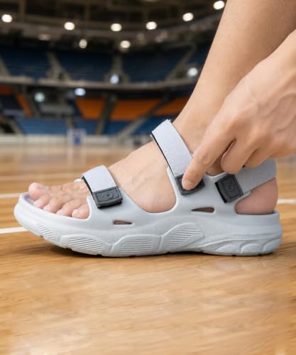 Image of KOBURG Alaska Sports Sandals for Men | Thick Sole Lightweight Casual Floaters | Non-Slip Outdoor Walking Sandals with Double Straps Extra Soft Slide | EVA Sole KS-284