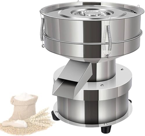Automatic Electric Sieve Shaker - Stainless Steel Flour Sifter with 2 Mesh Screens for Commercial Use, Vibrating Sieve Machine for Baking & Cooking,10cm,40&60mesh