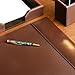 DACASSO 30 x 18, Brown Bonded Leather Desk Pad with Side Rails - Luxury Leather Desk Blotter for Writing