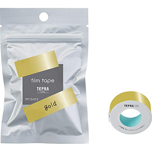 Image of Tepra Lite Film Tape, Tape Width 0.59 inch from KINGJIM (Gold)