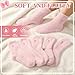 scenicamp 6 Pairs Womens Bow Fuzzy Socks Winter Cozy Fluffy Warm Socks Home Sleeping Pink