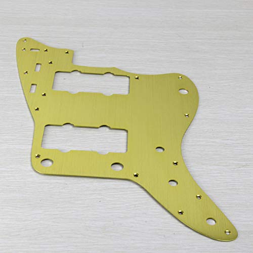 Fleor Pickguard de guitare vintage en métal pour guitare Fender American Jazzmaster Doré - Les Beatles, Paul McCartney, John Lennon, RIngo Starr, George Harrison Fleor Pickguard de guitare vintage en métal pour guitare Fender American Jazzmaster Doré – Image 3