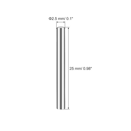 Vista 23 de uxcell 3 x 20mm(Approx 1/8") Dowel Pin 304 Stainless Steel Wood Bunk Bed Dowel Pins Shelf Pegs Support Shelves 50Pcs