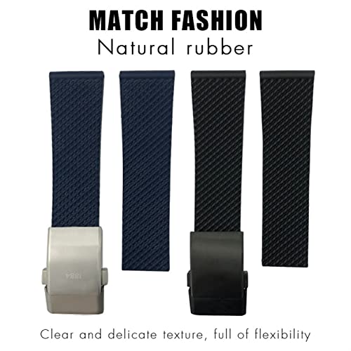 Bracelet montre caoutchouc 22mm 24mm souple pour Breitling Navitimer - 4