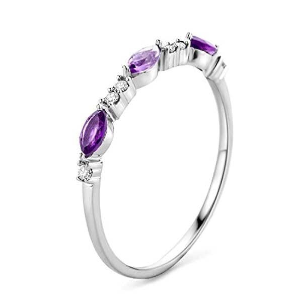 Miore Anillo de mujer con oro blanco