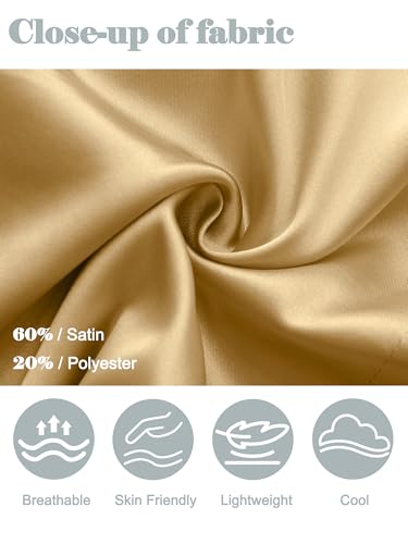 Men's Satin Smoking Jacket Robe Fully Lined House Kimono Bathrobe with Belt for Spring Summer4