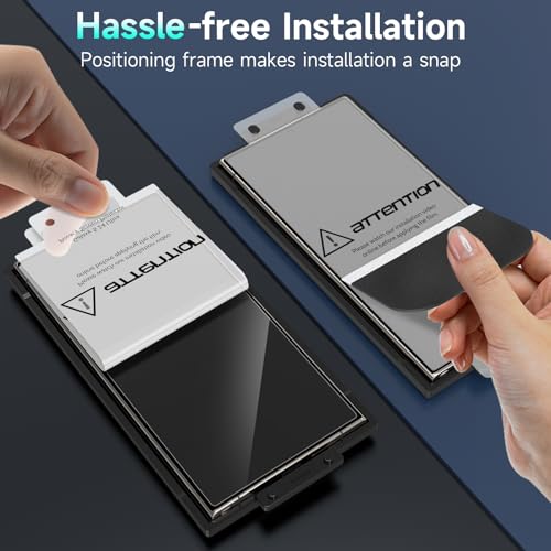 Image of YWXTW EZ Unlock for Samsung Galaxy S24 Ultra Privacy Screen Protector, [0.1S Ultrasonic Fingerprint Support] [Not Glass] 25 Anti Spy Private S24 Ultra Screen Protector Case Friendly, 2 Pack