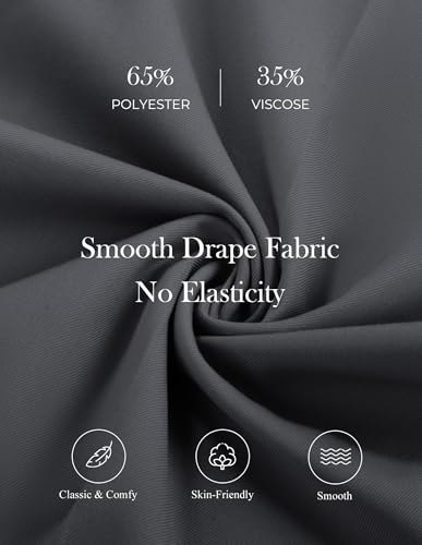 Dressy Pants Women High Elastic Waisted in The Back Business Work Trousers Long Straight Pants Dark Grey 2XL4