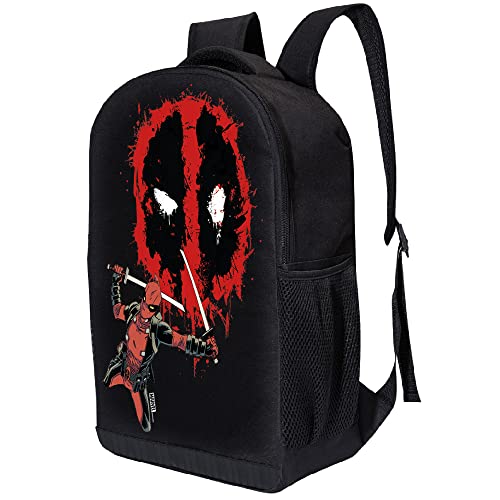 Marvel Comics Classic Deadpool Backpack - Black Knapsack 16 Inch Padded Bag (Deadpool 1)2