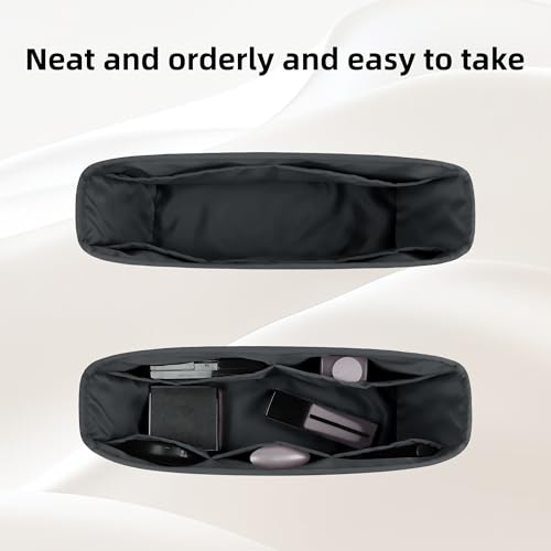 Image of DGAZ Purse Organizer Insert Fits Neverfull-Mini /PM /MM /GM Bags,Silk Bag Organizer,Luxury Handbag & Tote Shaper(MM, Grismeyer)