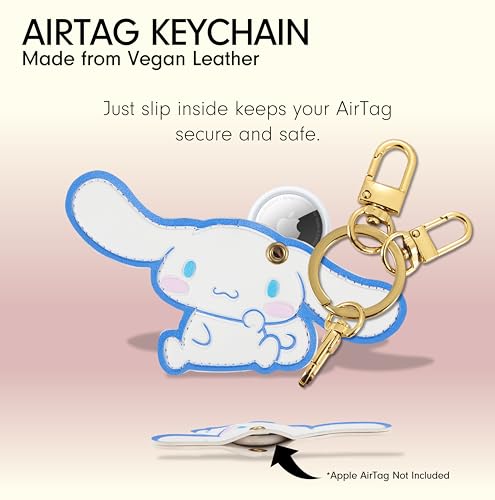Image of Sonix x Sanrio Character Keychain Case Compatible with Apple AirTag | Protective AirTag Cover Keychain | Cinnamoroll