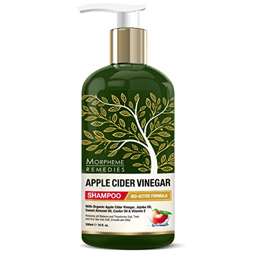 Morpheme Remedies Apple Cider Vinegar Shampoo No Sulfate, Paraben or Silicon, Transforms Dull, Tired and Dry Hair Into Soft, Smooth and Silky (300 ml)