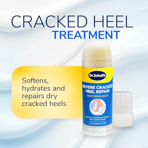 Dr. Scholl's Cracked Heel Repair Balm 2.5oz, with 25% Urea for Dry Cracked Feet, Heals and Moisturizes for Healthy Feet