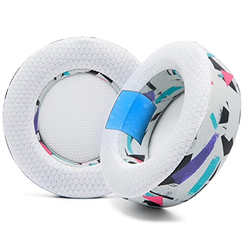 WC FreeZe Virtuoso, Hybrid Fabric Cooling Gel Replacement Earpads for Corsair Virtuoso Gaming Headset Made by Wicked Cushions