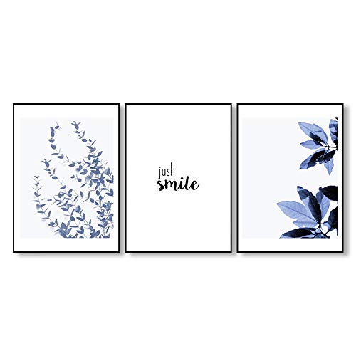 Art mural feuilles tropicales triptyque 60x90cm pour habiller un grand mur vide de salon