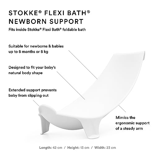 Image of Stokke Flexi Bath Bundle, Transparent Green - Foldable Baby Bathtub + Newborn Support - Durable & Easy to Store - Convenient to Use at Home or Traveling - Best for Newborns & Babies Up to 48 Months