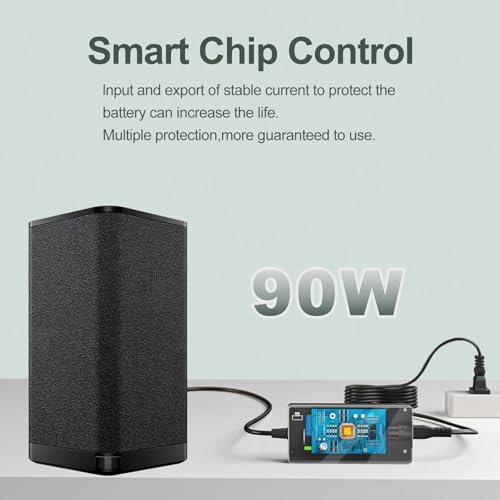 Image of 90W Charger Compatible with Ultimate Ears Hyperboom Speaker | S00175, 884-001085 984-001591 984-001689, DSA-90PFE-19 2 190474, 534-000854 Power Cord