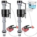 Houpeoro Universal Toilet Flusher Replacement Kit, Toilet Fill Valve and 2-Inch Flapper Replacement Kit, Toilet Parts Inside Tank Kit, Adjustable, Quiet and Easy to Install (2-Pack)