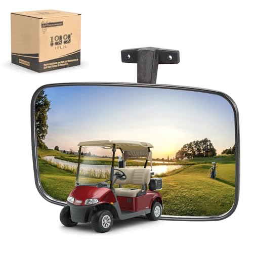 Rétroviseur panoramique extra large noir 10L0L pour voiture de golf EZGO Yamaha