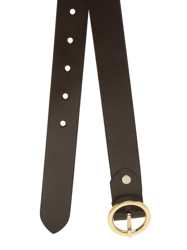Image of TEAKWOOD LEATHERS Leather Belt for Women Belts Regular Fit Casual Formal Dress Jeans & Fashion Ladies Belts for Women Belts Regular Fit Belt Any Season | Fashion Belt for Women | T BT W 01