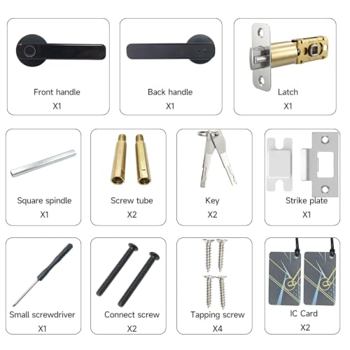 Orcahived Fingerprint Door Lock with Keypad, 5-in-1 Smart Door Knob - image 9