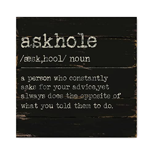Panneaux en bois humour Askhole rompre la monotonie des murs vides