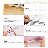 sourcing map Flexible Wall Trim Molding Trim, 1/2 in x 10 Ft Wall Edging Strip Self Adhesive Caulk Tape Sealant Strip for Tile Edge, Cabinet Edge, Baseboard, Mirror Frame, Brown - Image 5