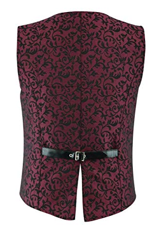 Men's Vest Waistcoat Damask Velvet Gothic Steampunk Aristocrat VTG/Brocade Vest3