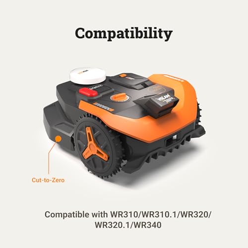 Image of WORX Cut-to-Zero Edge Cutting for Robotic Lawn Mowers, WA0927 | Landroid Vision Cloud Clean Edge-to-Edge Lawn Cutting, 3 Height Settings, IP66 Washable, Fits WR310WR320 /WR340