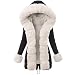 Produktbild Smonke Damen Herbst Winter Warme Plüsch Tops Nachahmung Faux Pelzmantel Spleißen Lange Jacke Langarm Mit Kapuze Mantel Mode Lässig Bluse Frauen Outwear