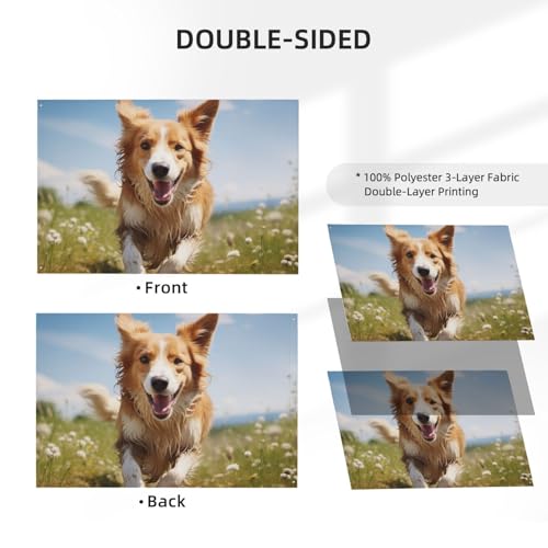 Bannière décorative pour chien double face en polyester robuste qui ne se décolore pas - 3