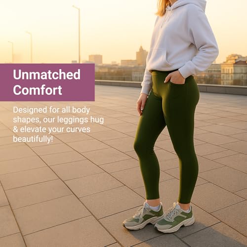 Image of SATINA High Waisted Leggings for Women - Comfortable and Stretchy in Versatile Sizes and Colors