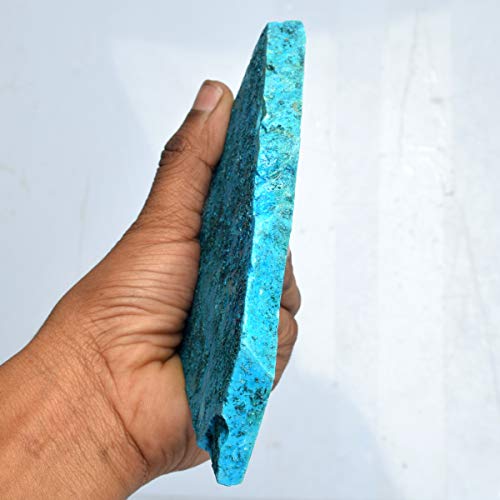 GEMHUB Natural Raw Blue Turquoise Slab 1527.00 Ct Uncut Rough Healing Crystal Unheated Blue Turquoise Stone3