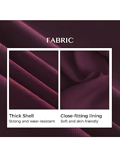 WenVen Women's Deep Wine Canvas Army Jacket - Large, Fall Casual Track Anorak - Image 7