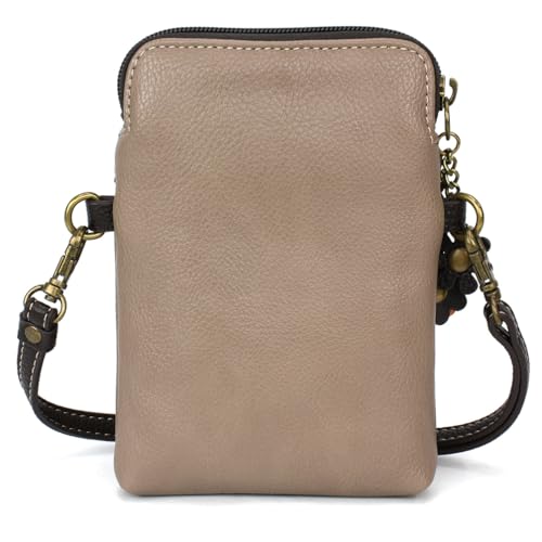 Image of CHALA Cat Collection Cell Phone Crossbody Purse-Women PU Leather /Canvas Multicolor Handbag with Adjustable Strap