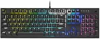 Corsair K60 RGB PRO Mechanical Gaming Keyboard (CHERRY MV Keyswitches: Linear and Fast, Durable Aluminum Frame, Customisable Per-Key RGB Backlighting) QWERTY, Black