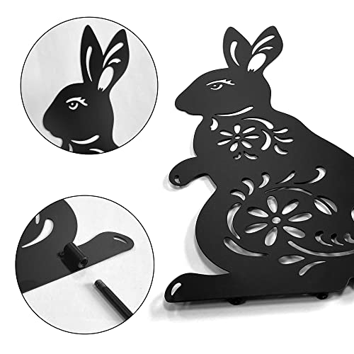 Yy-Ladybug DC-03 Bunny Decorative Garden Stakes Outdoor Metal Bunny Statues Animal Decorative Garden Stakes Bunny Stakes Outdoor Bunny Set Of 2 thumb #4