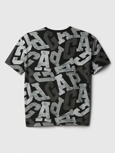 Image of GAP Boys' Oversized Crewneck Logo Sweatshirt
