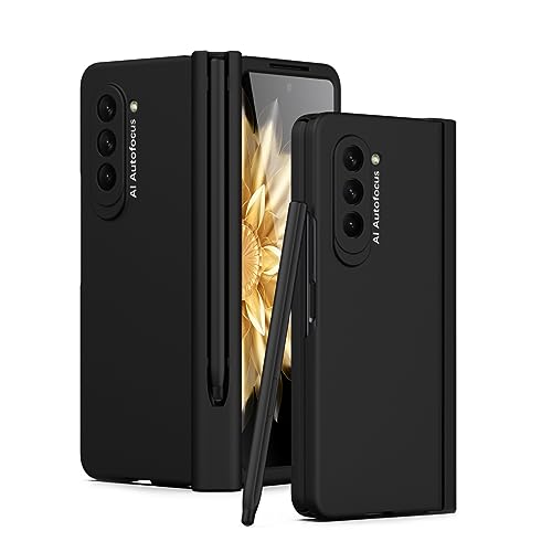 Coque Samsung Galaxy Z Fold 5 noire avec protège-écran et charnière