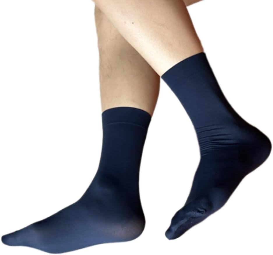 Men Dress Socks Casual Business Socks Soft Nylon Work Trouser Socks Middle Tube Socks Breathable Ankle Socks Crews