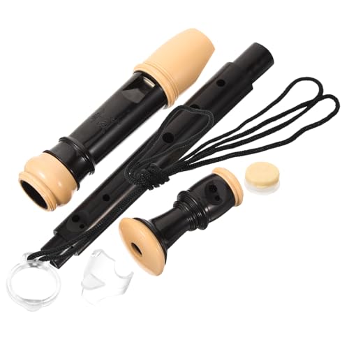 Hemoton Plastic 8-Hole Recorder for Kids Soprano Clarinet Beginner Wind Instrument with Case Cleaning Rod