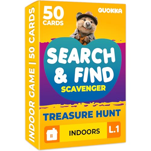 QUOKKA Scavenger Hunt Cards for Toddlers and Kids Ages 4-8 - Indo...