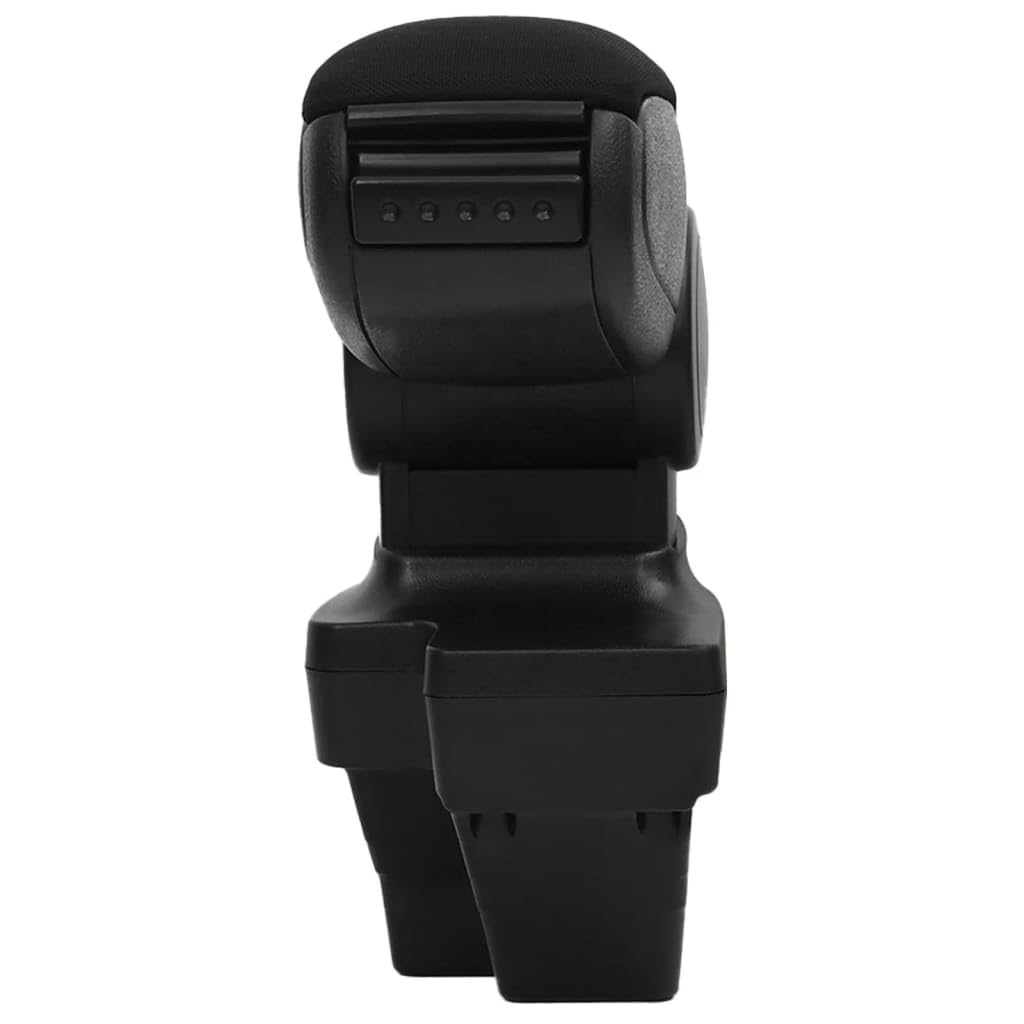 Accoudoir de voiture noir en ABS 15 x 35 x 33 à 49,5 cm avec compartiment de rangement réglable en hauteur pour Renault Clio LHD MK5 à partir de 2019 pour un confort ergonomique à l'intérieur