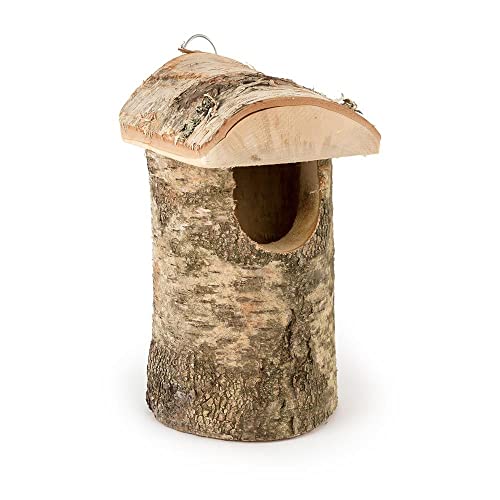 CJ Wildlife Nistkasten aus Birkenholz halboffener Vogelnistkasten für Rotkehlchen und Zaunkönige wetterfest 18 x 10 x 10 cm Naturprodukt