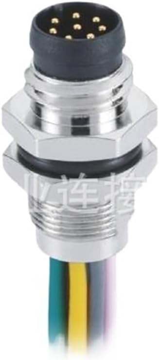 M8 waterproof board-end connector A-type male rear lock welding with wire type 5 8PIN optional(5 coreB type fool proof bit)