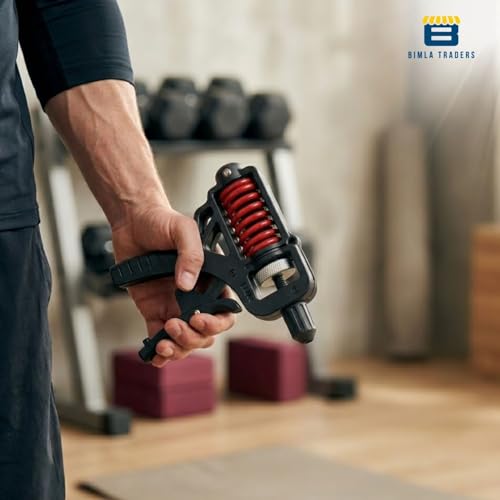 Image of CRAE Spring Loaded Hand Gripper with Counter - Adjustable 100 KG Grip Strengthener for Forearm, Wrist & Finger Workout Black Men & Women (Black)