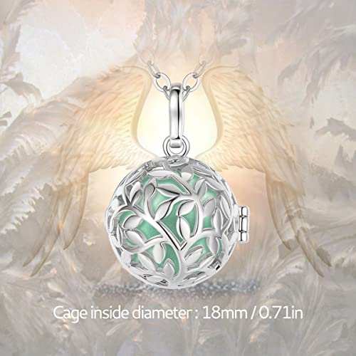 Eudora Harmony Ball Tree Life Angel Bell Necklace Pregnancy, Mexican Bola Pendant Women Jewellery Pendant Long Necklace Women Best Gift, 30" #TOP5